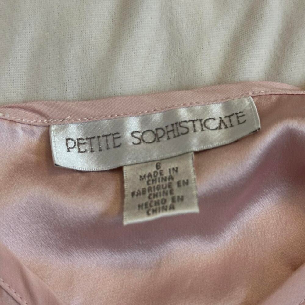 Vintage 90s Silk Pink embroidered beaded Cami Top - Picture 5 of 8